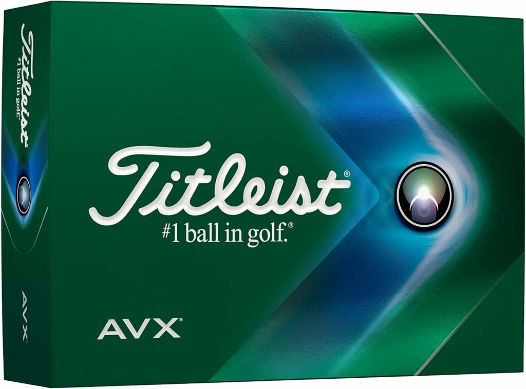 Titleist AVX golf ball.