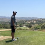 Overlooking a tee shot at Golf Club of California.